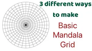 How to draw Mandala Grid- 3 different types of grid | Step by step tutorial | Mandala for beginners