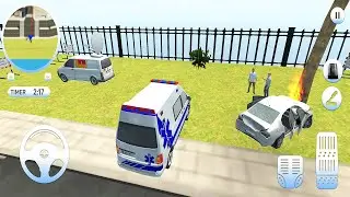 Roof Jumping Ambulance Simulator - Rescue Driver Rooftop Stunt Missions - Android Gameplay