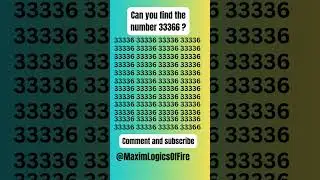 Can you find 33366?😱 #shorts #maths
