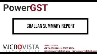 Challan Summary Report | PowerGST