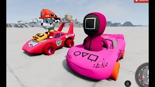 Funny Gummy Sprunki & Squid Game 3 & Barbie Board & Spiderman in BeamNG #shorts #short  #beamng