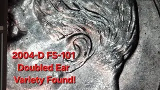 First Dime Hunt For 2025! 2004-D Doubled Ear Variety Found!! #dime #coinrollhunting #silver #error