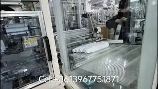 Automatic paper cup packing and auto case machines to Turkey 6OZ ,two layer of cups ,60bags/carton