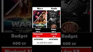 war 2 vs colie movie budget and box office collection comparison #shorts #trending @yogiboltahai