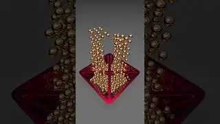 Mesmerizing Gold 3D Simulation ✨🌀 #3danimation #simulation #3dart #gold #3d #learning #effect #cgi