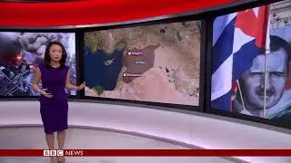 Footage 'shows Syria army drop bomb'   BBC News