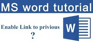 how to enable link to previous in word 2016