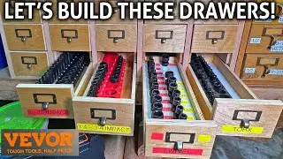 Drawer Unit Build For Vevor Impact Sockets - Library Card Catalog - Shop Organization