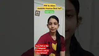 ALLEN Vs PW Modules-Best For NEET2026? Free ALLEN Modules on my Telegram!
