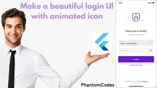 How to make a simple login UI with animated icon in Flutter