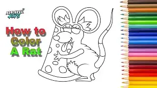 Coloring a Cute Little Rat! 🐭🎨 | Learn Colors for Kids & Toddlers