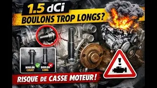 ⚠️ 1.5 dCi : Attention &agrave; la longueur des boulons de la pompe &agrave; eau &ndash; Risque de casse moteur
