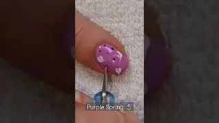 Lilac Heart NAIL ART | Purple Spring NAILS 2o23 | #naildesign