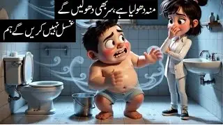 Ghusal Comedy | Monh Dho 😆 | comedy song | Ghusal Nahi Karin Gay Sanam | kids comedy