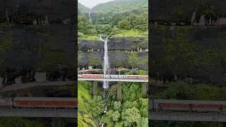 KP Waterfall  located near Khopoli, Maharashtra.#maharashtra #indianrailway #incredibleindia #shorts