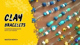Making Bracelet with clay beads ✨🌸|Handmade|Hand-crafted|Polymerclay|Craft|ClayBeads