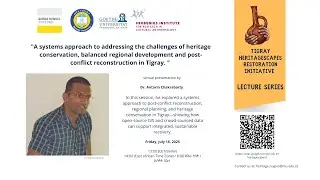 A Systems Approach to Heritage Conservation and Post-Conflict Recovery | Dr. Antarin Chakrabarty
