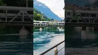 Greenery #interlaken #switzerland 🇨🇭#train #travel #mountains #shorts