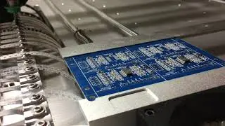 CHMT36VA Pick and Place doing a panel for 4 channel linear amplifier boards