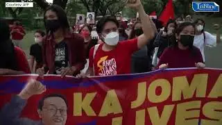 JOMA SISON SUPPORTERS MARCH TO PAY TRIBUTE