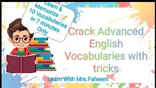 Day:22, Learn GRE English Vocabularies with Funny Mnemonics ||Synonyms || Easy Memorizing