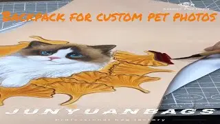 Would you make a backpack with your cat photos like this：DIY backpack with cat photos.