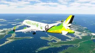 beautiful view of the plane when landing at the airport eps 0318