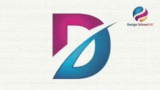 Logo Design illustrator Tutorial For Beginners - Letter D - Simple Logo | Design School MC
