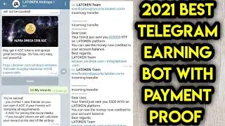 2021 Best Telegram Earning Bot ||  With Payment Proof || Telegram Bot || Payment 100% Verified By Me