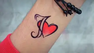 j letter tattoo with heart | j tattoo | J name tattoo ❤️💯