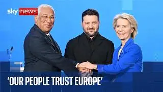 Zelenskyy speaks after meeting EU leaders