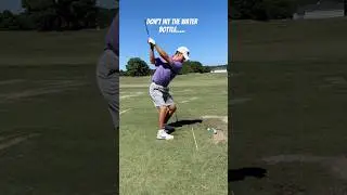 Don&rsquo;t hit the water bottle! 😅 #golf #drills #iron #viral #golfswingcoach