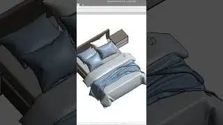 Revit Family | Bed with Pillows and Bedside Tables #shorts