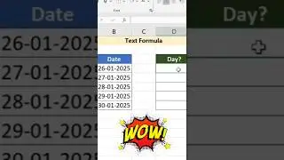 Text formula in Excel 🔥| Advance Excel | #shorts #youtubeshorts