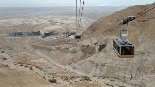 Aerial tramway in Masada NP (Israel)