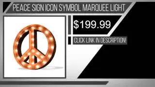 Peace Sign Icon Symbol Marquee Light
