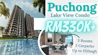 Cheapest RM300k Puchong Lake View Condo with 3Bedroom 2Bathroom (70%furnished)