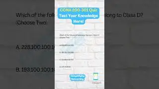 CCNA Quiz 85:Class D IP addresses  #ccnacertification #ccnaroutingandswitching networking #learning