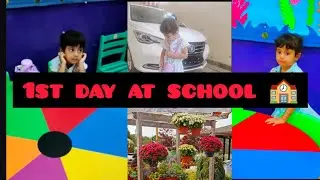 Eshal 1st day at school 🏫/enjoy with new friend /#moon #school