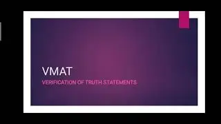 Verification Of Truth Statement. VMAT Topic Reasoning in English