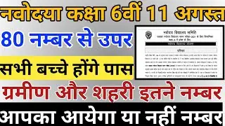 Navodaya Vidyalaya Cut Off marks 2021 Class 6 JNV Admission Marks JNV Entrance Exam 2021|
