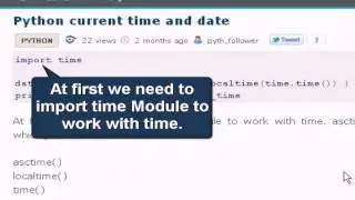 PYTHON Tutorial : Python current time and date