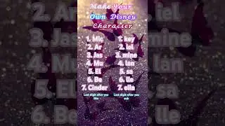 Make your own Disney character #shorts #viral #shortsviral #disney #disneycharacters
