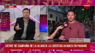 Emanuel Gainza en el cierre de campa&ntilde;a de la Alianza La Libertada Avanza
