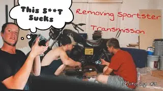 Removing The Transmission From A 2003 Harley Sportster! (It was Rough&hellip;) #motovlog 