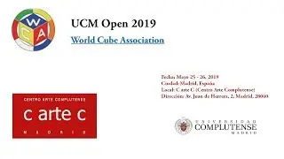 UCM Open 2019 World Cube Association.