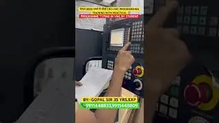 PROGRAMME TYPING IN VMC BY STUDENT #cnc #vmc #machine #shorts