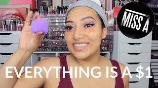 EVERYTHING IS A DOLLAR!!! SHOPMISSA UNBOXING + MAKEUP TUTORIAL