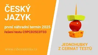 TEST | PŘIJÍMAČKY 2025 | ČESKÝ JAZYK | CERMAT | ŘEŠENÍ | PRVNÍ NÁHRADNÍ TERMÍN