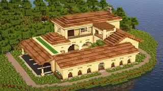 How to Build a Mediterranean House + Interior in Minecraft | Tutorial